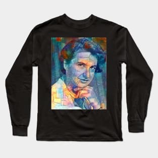 Rosalind Franklin Women in Science STEM Watercolor Abstract Portrait Long Sleeve T-Shirt